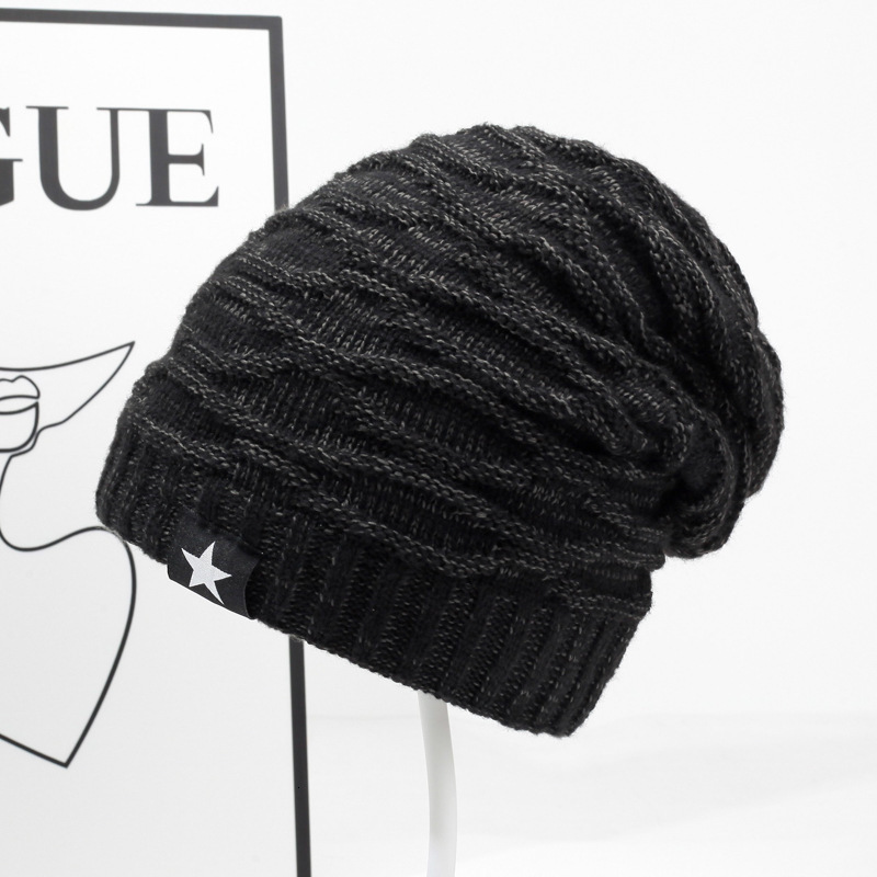 True Faith Winter Hat Long Size Knitted Hat High Quality Casual Bean Suitable for Solid Hats for Men and Women 241211