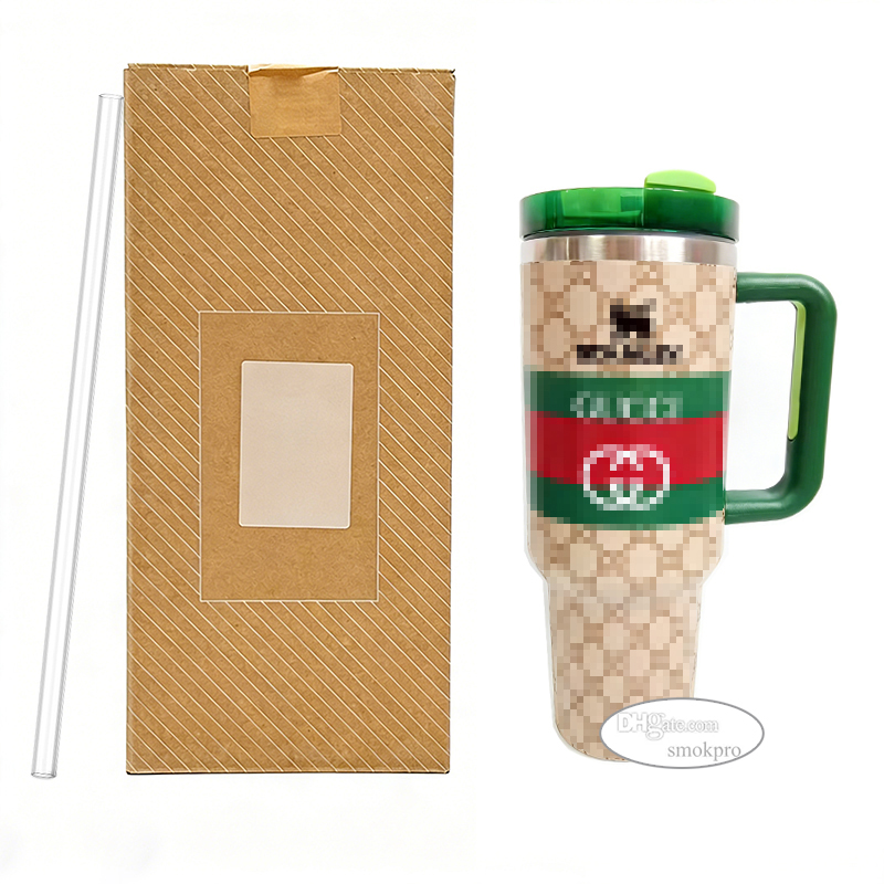 40 OZ Water Bottle Travel Cup With Handle 304 Stainless Steel Tumbler Mug With Designer Image Printing