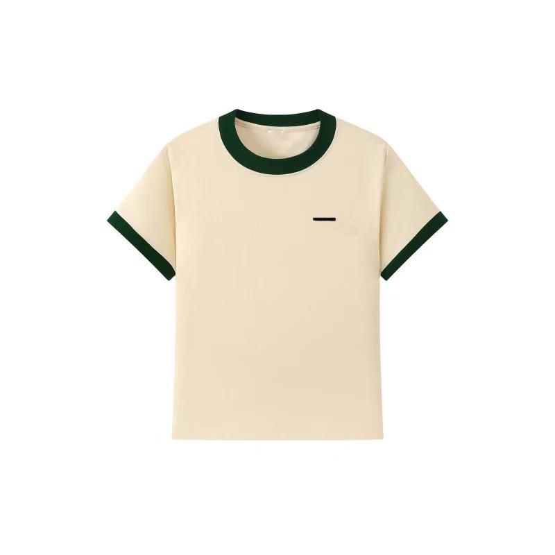 Designer women tshirt woman white t shirts top fashion pure cotton contrasting round neck letter logo summer sports versatile casual loose women's shirt