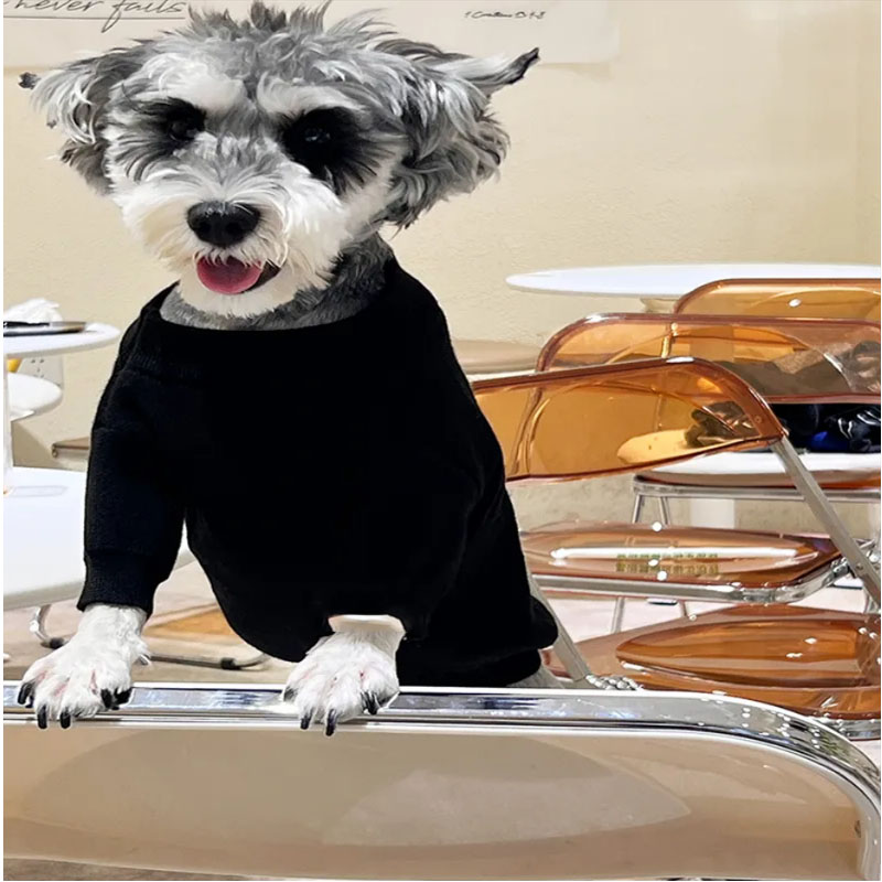 Designer Dog Clothes Luxury Dog Apparel Classic Letter Dog Sweaters Cold Weather Cable Knitwear Clothes for Puppy, Dog Christmas Sweater French Bulldo - view 3