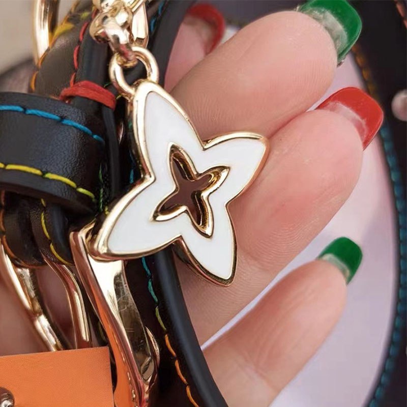 Genuine Leather Pet Collar with Flower Buckle & Loose Stone Rivets for Cats and Dogs - Top Layer Cowhide