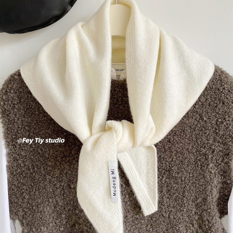 fashion Korean Triangle scarf shawl Womens Neck Wrap Wool Blended Female Thickened Warm Shoulder Shawl Winter Gift 251014