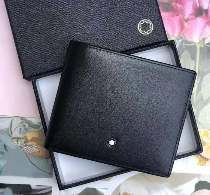 Designer Bag MB Wallets Charm Black Leather bags original Montblancs Purse Card Holder upscale coin purse For Elegant Man keychains Pouch
