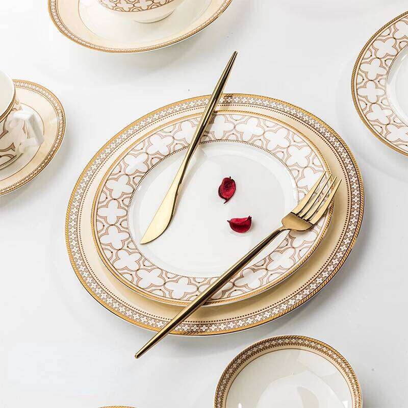 Luxury Bone China Bowl Saucer Gold Plated Coffee Cup Hotel Restaurant Dinnerware Kitchenware Tableware for Household Dining Room Outdoor Living Room S