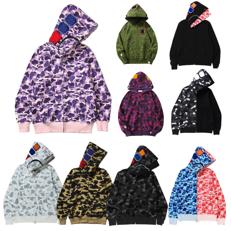 Mens Designer btapses Hoodies t shirt Full Zip Up Jackets Men plasbies Women Sweetwear Jacket Camouflage Pattern Hoodie Sweatshirts For Male Colors unisex 2a