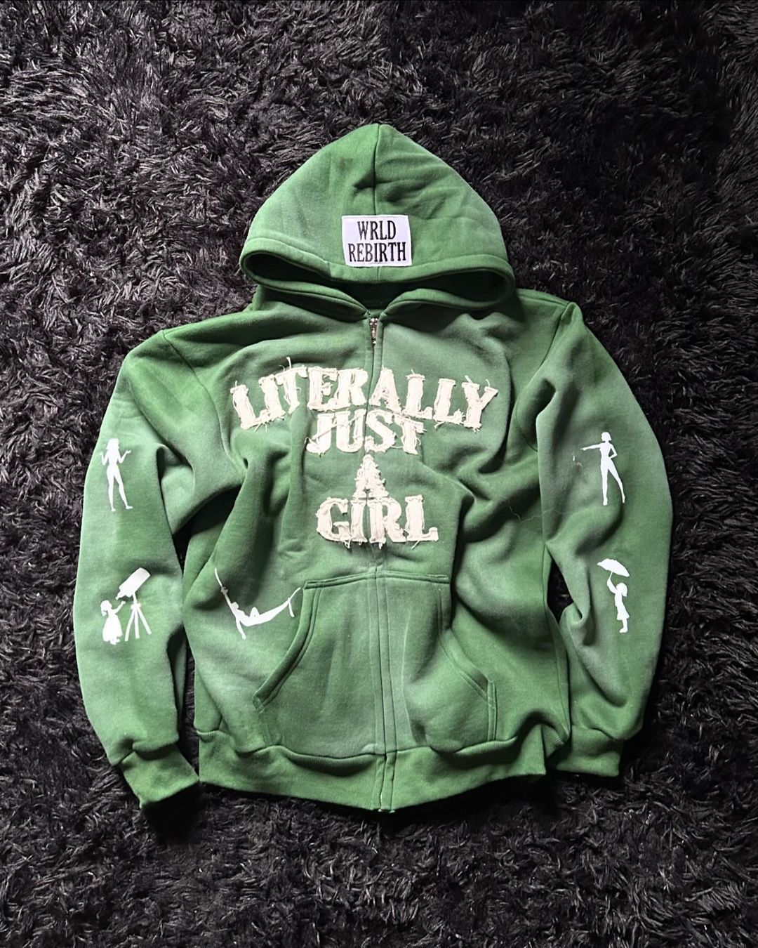 American Y2K Hip-Hop Letter 3D Printed Hoodie Personality Street Style Unisex Loose Zipper Cardigan Wholesale 220829