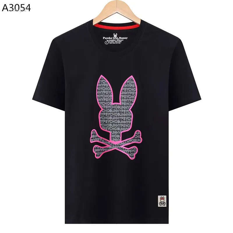Bunny Polo Shirt Designer Mens T Shirts Tshirt Psycholys Bunny Shirt Tops Short Sleeved Casual Tops Summer Fashion Casual Shirts Bunny Shirt Clothin