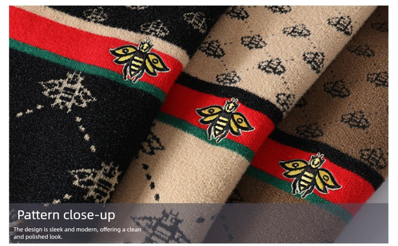 2026Luxury Brand Designer Clothes European Style Autumn Winter New Youth Jacquard Sweater Trendy Men's Comfortable Casual Base Knitwear Non-Pilli