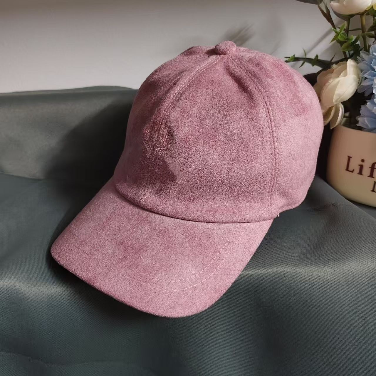 Suede Soft Top Adjustable Baseball Cap for Women 25 Autumn Winter Cute Duckbill Cap Face Slimming Personality Hat 251103