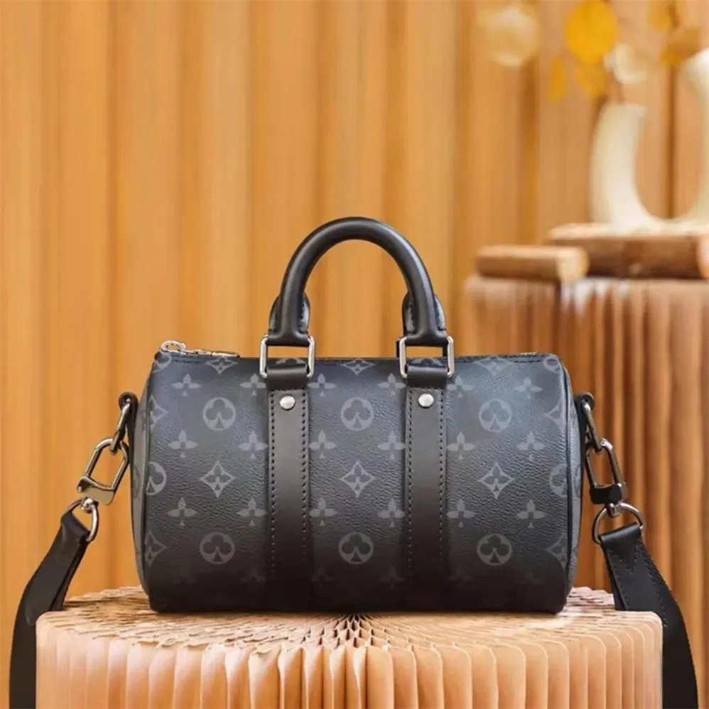 CITY KEEPALL Men's Shoulder Bag Designer Brand Fashion Canvas Leather Crossbody Bag Design Keep Man louisities vittonn Men viitton vuittion Boston Bag Pillow Bag A86