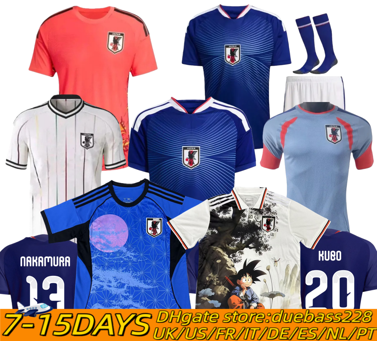 5XL Japan 26 27 Soccer Jerseys 25 26 Cartoon ISAGI ATOM TSUBASA MINAMINO ASANO DOAN KUBO ITO adult Men kids kit set Japanese home away Football Shirt uniform
