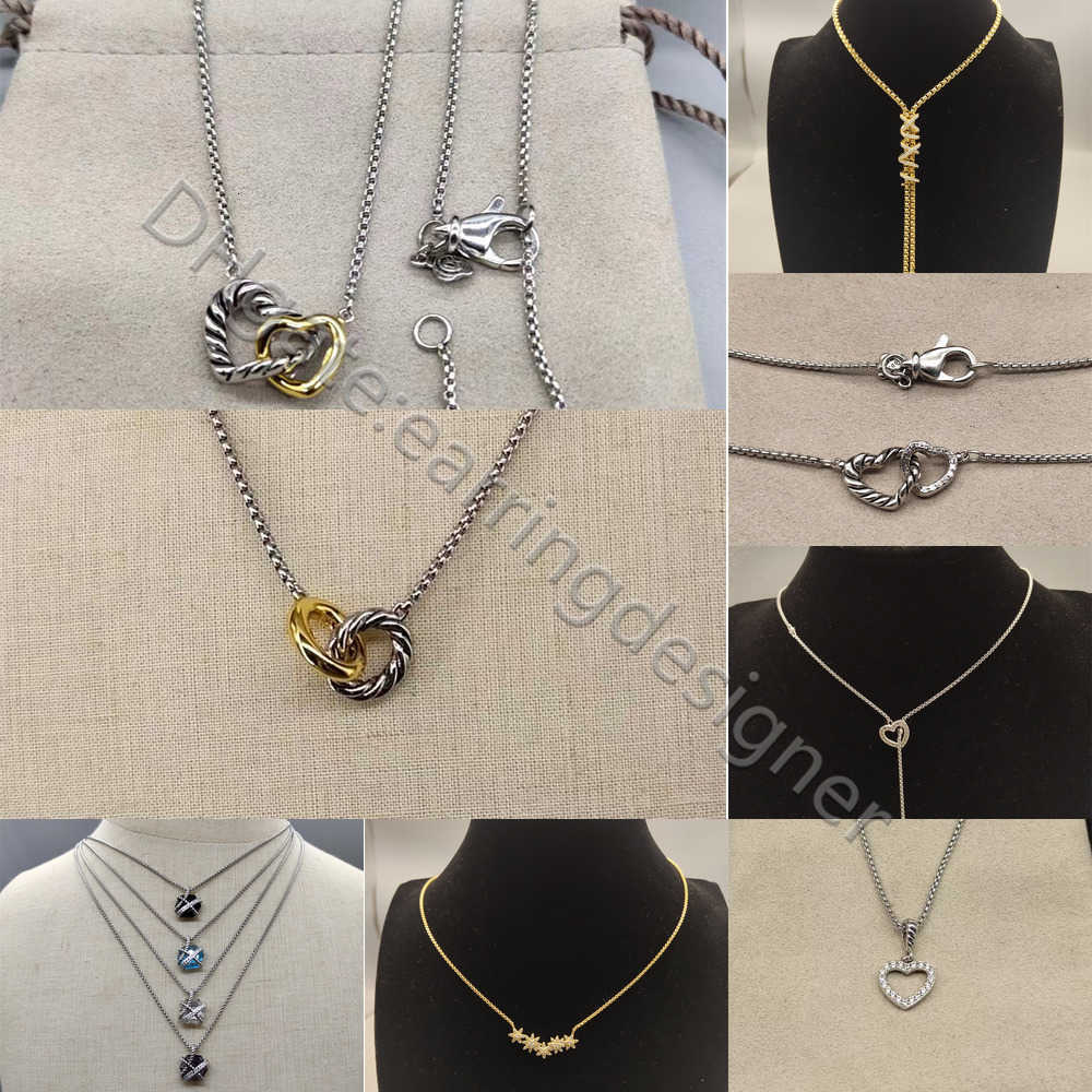 Designer Double Heart Necklace Gold Chain 925 Sterling Silver Fashion For Women Loop Love Choker Romantic birthday Gift Trending Jewelry Luxurious Necklaces