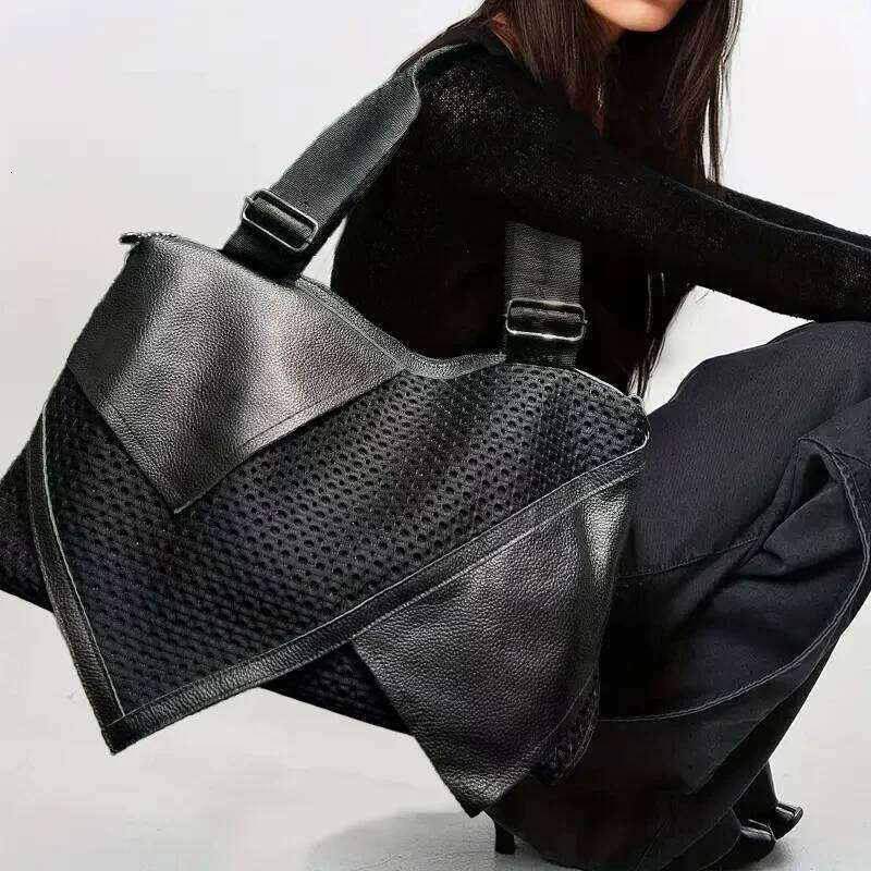 Luxury handbag Hobo women's fashionable personalized mesh cloth large capacity handbag Y K style shoulder crossbody bag SENYY