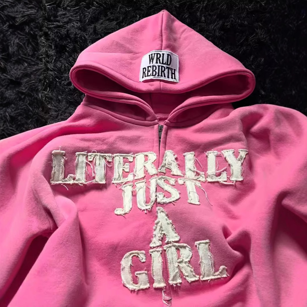 American Y2K Hip-Hop Letter 3D Printed Hoodie Personality Street Style Unisex Loose Zipper Cardigan Wholesale 220829