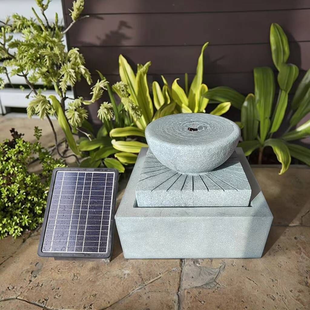 Solar Fountain Ornament Garden Decoration Indoor and Outdoor Modern Water Feature