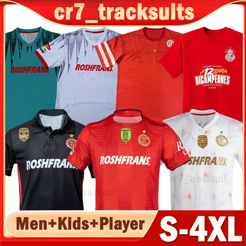 XXXL 4XL Toluca 25 26 Soccer Jerseys Retro 1998 2000 04 HELINHO PAULINHO J.ANGULO MORALES Men Uniforms 2025 2026 F.ROMERO MARCEL Long sleeves Football Shirts kids kits
