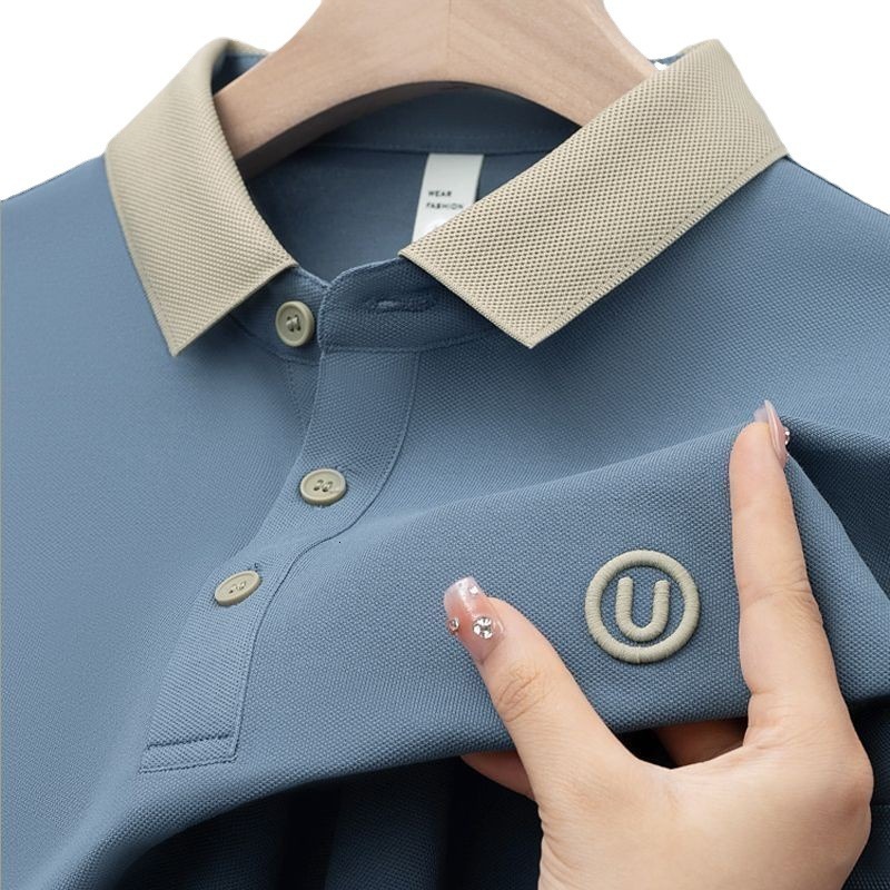 Luxury Brand Designer Clothes POLO Mens T-Shirt Short Sleeve Casual Light Luxury Business Summer New Turn-Down Collar Embroidered Top Half Sleeve Dad 