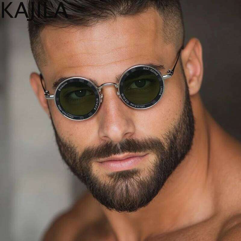 Valentine's Day Small Frame Round Steampunk Sunglasses Men 2026 Luxury Brand Retro Punk Sun Glasses For Male Classic Driving Eyewear 26W0115