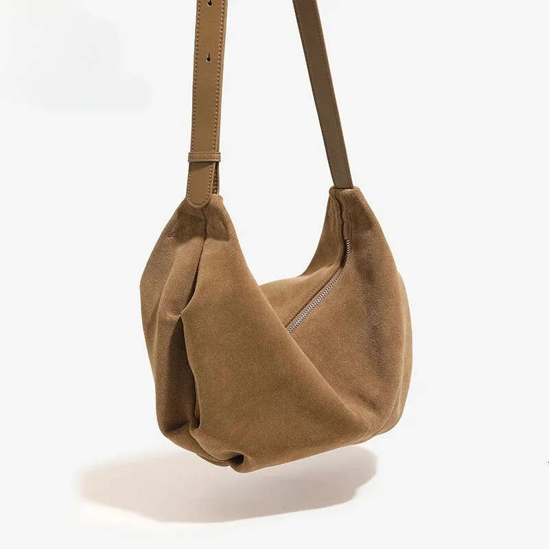 Luxury shoulder bag handbag Hobo new decoration winter romantic suede cowhide women Kakhi high-quality women's crossbody bag SENYY