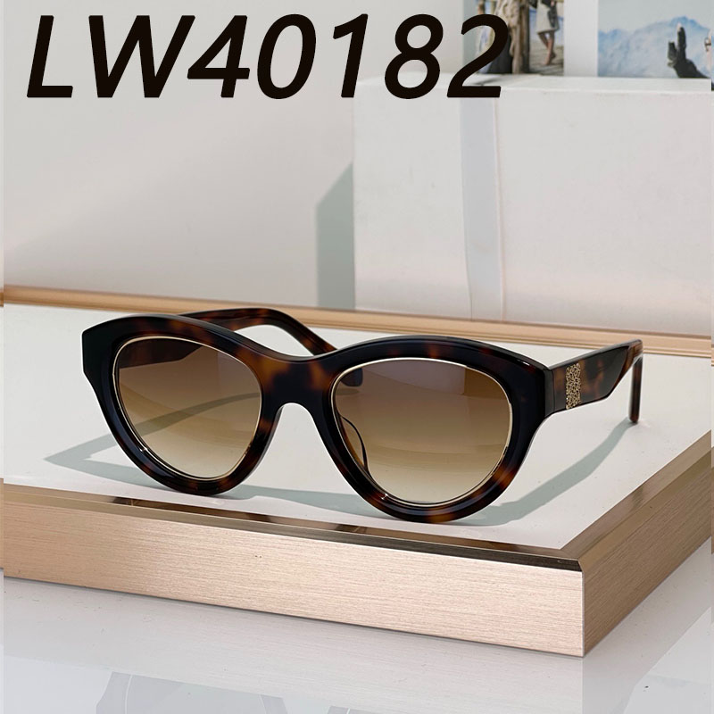 Cat Eye Designer Women Luxury Sunglasses Top Quality Sunglasses LW40182 Acetate Frame Party Fashion Beach Style Cat Eye Full Frame Glasses UV400 with Box