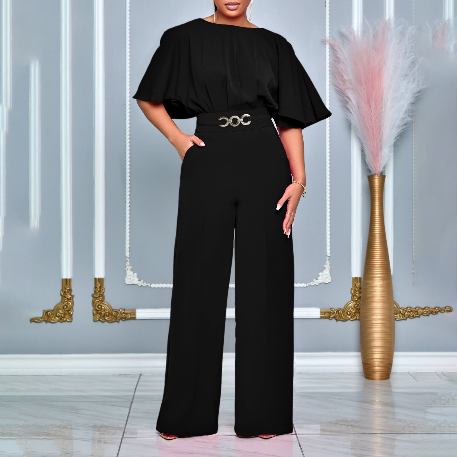 Mozision autumn and winter womens long sleeved jumpsuit fashionable splicing work turtle neck casual sports warm jumpsuit 241126