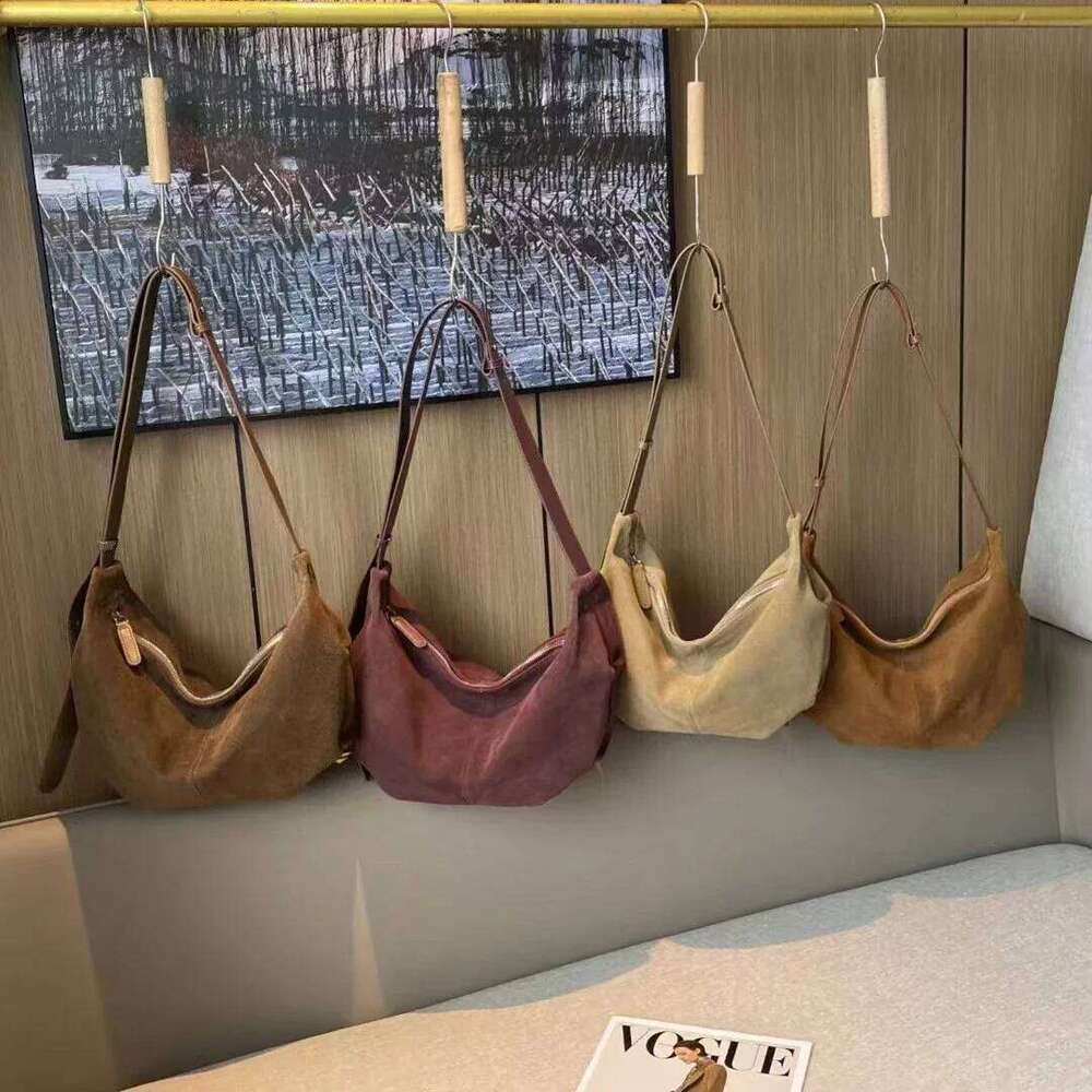 Luxury shoulder bag handbag Hobo new decoration winter romantic suede cowhide women Kakhi high-quality women's crossbody bag SENYY