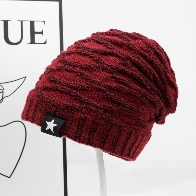 True Faith Winter Hat Long Size Knitted Hat High Quality Casual Bean Suitable for Solid Hats for Men and Women 241211
