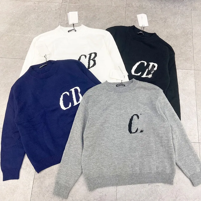CB sweater Designer Men's CB embrodery Sweater Y2K Jacquard Knited High Street Pullover Casual Long Sleeve Hip Hop Warm Tops Autumn Winter