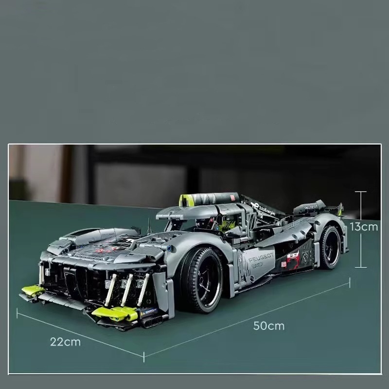 Cross-border new 99033 super sports car Peugeot 9X8 mechanical set for boys' building blocks with small particles as a gift toy
