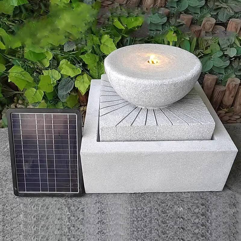 Solar Fountain Ornament Garden Decoration Indoor and Outdoor Modern Water Feature
