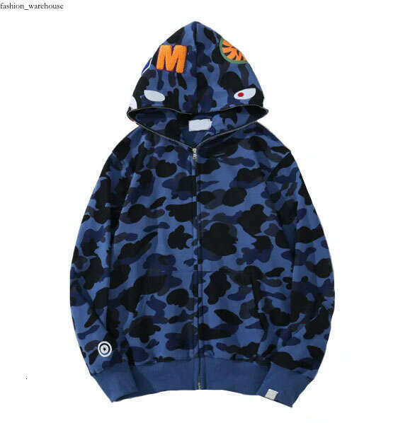 higher quality Designer Hoodie Mens bapejackets Hoodie Compass Jacket bapehoodi Sweater Man Brand Single hat shark camouflage bapehoodir hooded sweatshirt e66