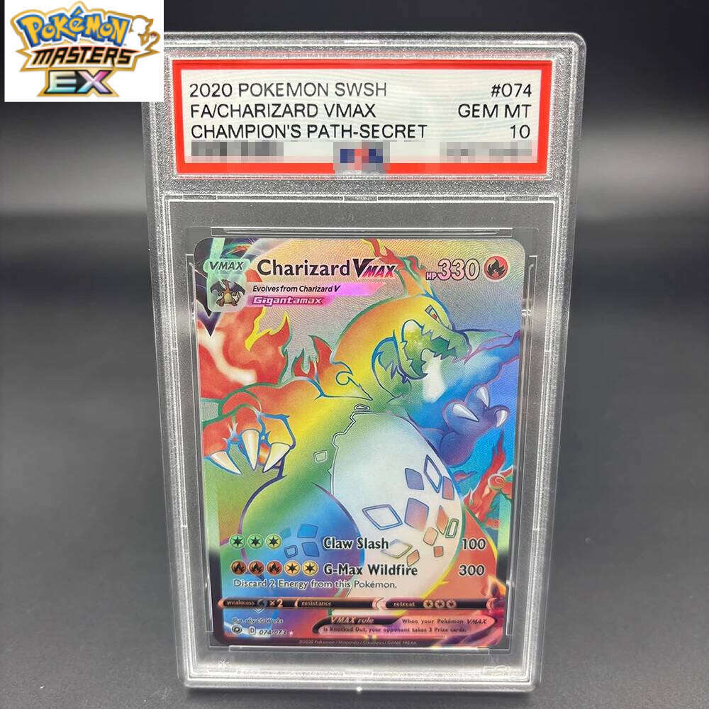 DIY 2020 PTCG SWSH FA/CHARIZARD VMAX Collection Copy 10Points Rating English Version Anime Game Card Gift L260114 6fe