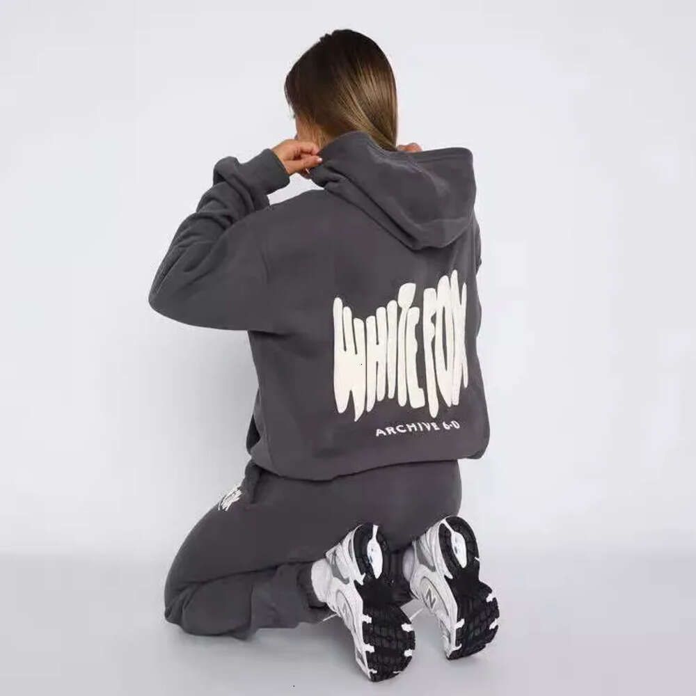 White Foxset Hoodie Designer Whites Printed Hooded Sweatshirt Womens Letter White Foxness Fashion Print Set Autumn Winter White Foxliness Hoodie Jumpers B3b