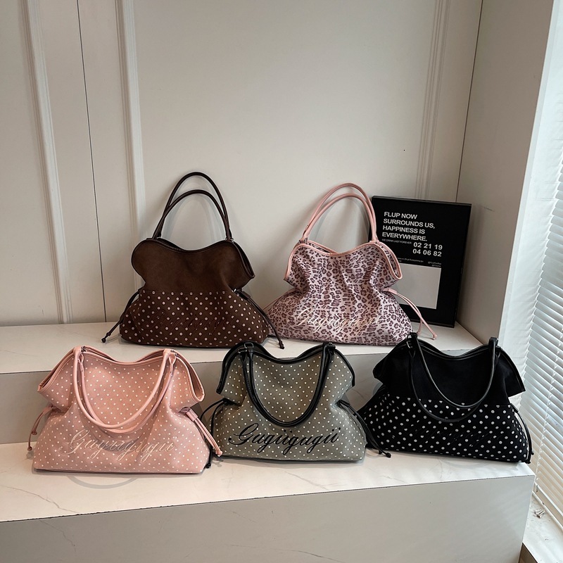 BadBlue a Korean known for its niche forest-inspired leopard print dot pattern business-ready bag with a trendy sweet- 260104