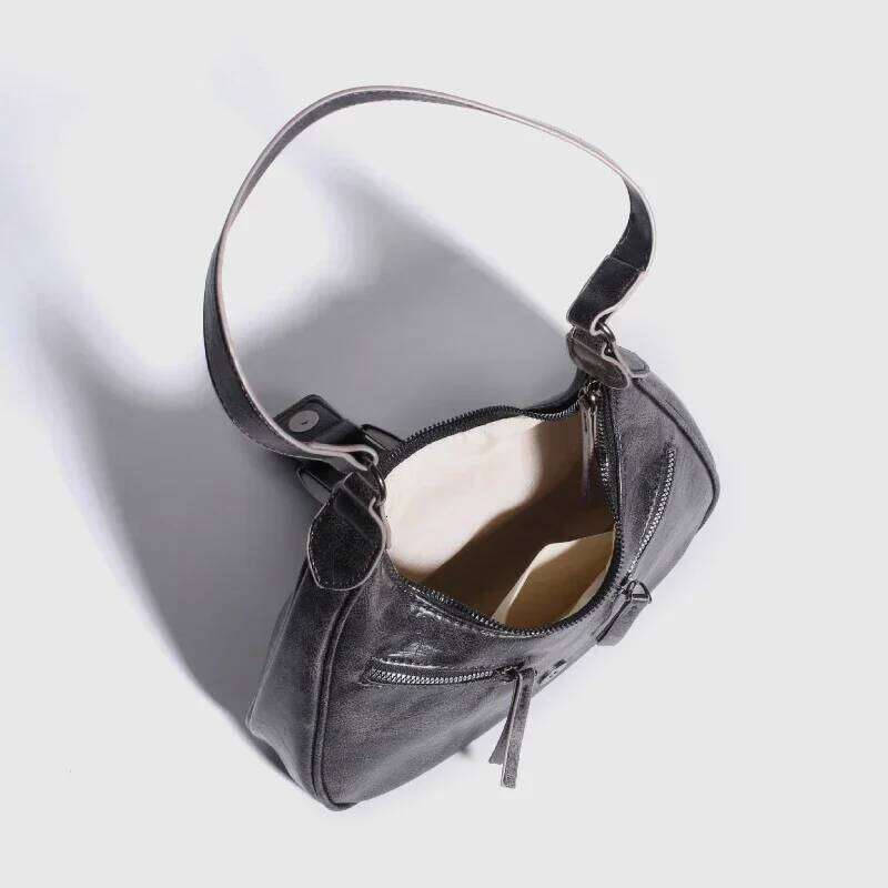 Retro Y2k Shoulder Bags for Women Casual Cool Hot Girls Underarm Saddle Bag Luxury Pu Leather Girl Crossbody Handbag Phone Purse Y260115