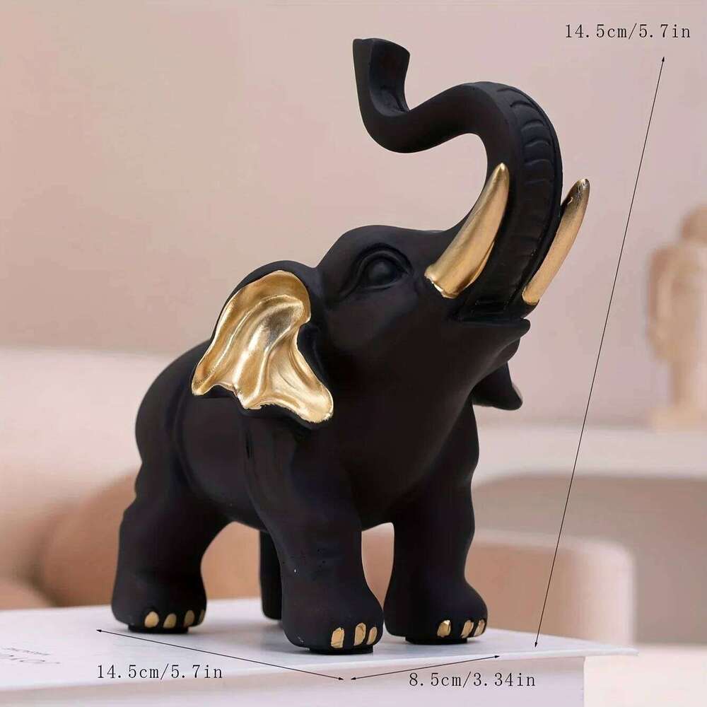 Decoration Wall Art Shelf Decoration Handmade Collector Edition Wood Grain Elephant Figurine Decorative Gifts