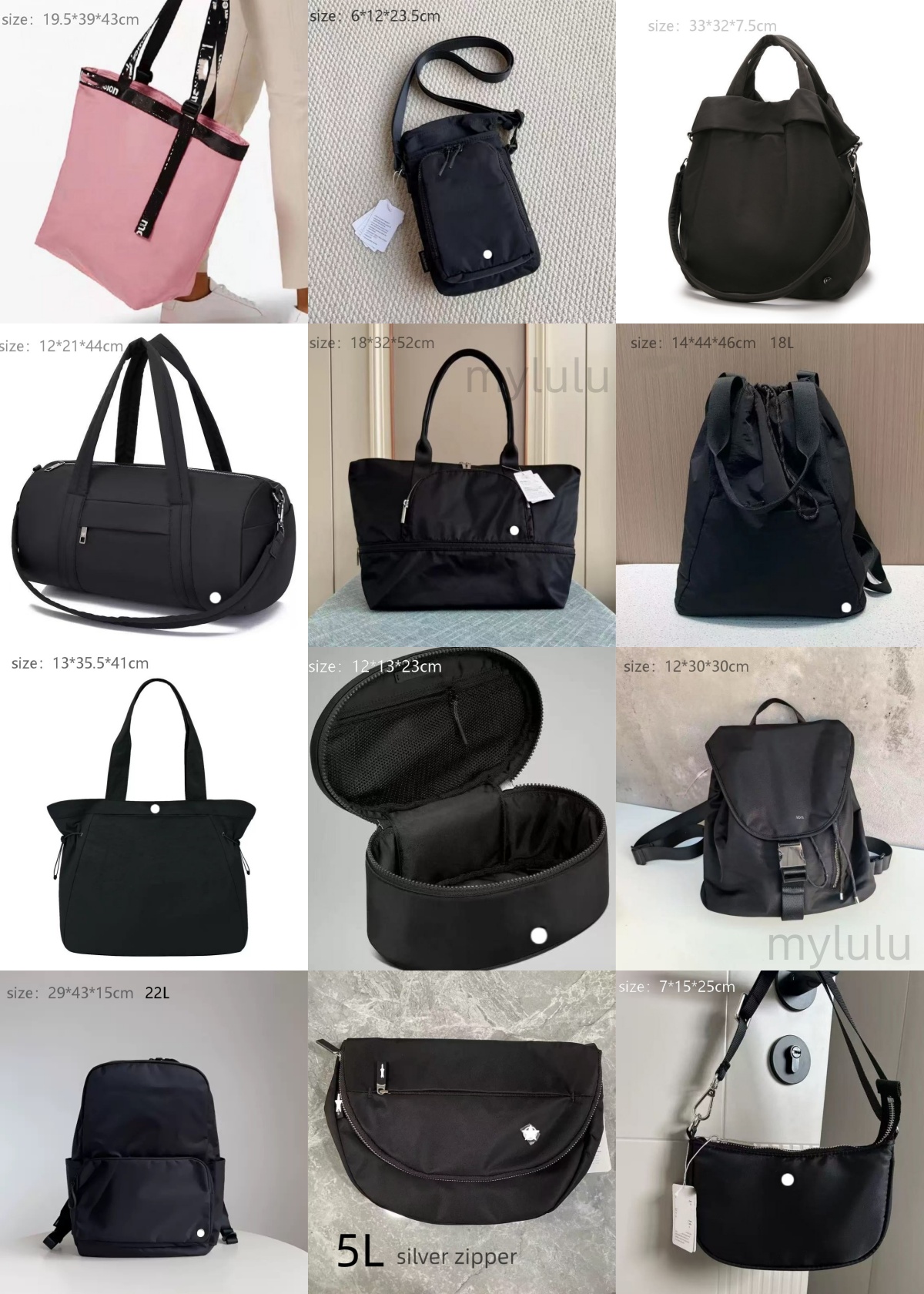 women yoga backpack Fitness Outdoor Bag Crossbody Bag Makeup Handle bag Purchase according to the picture