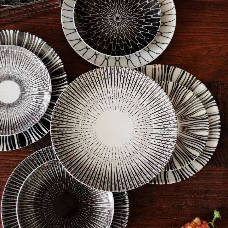 1PC Premium Sense Home Light Luxury Western Food Steak Pasta Plate Hotel Commercial Tableware