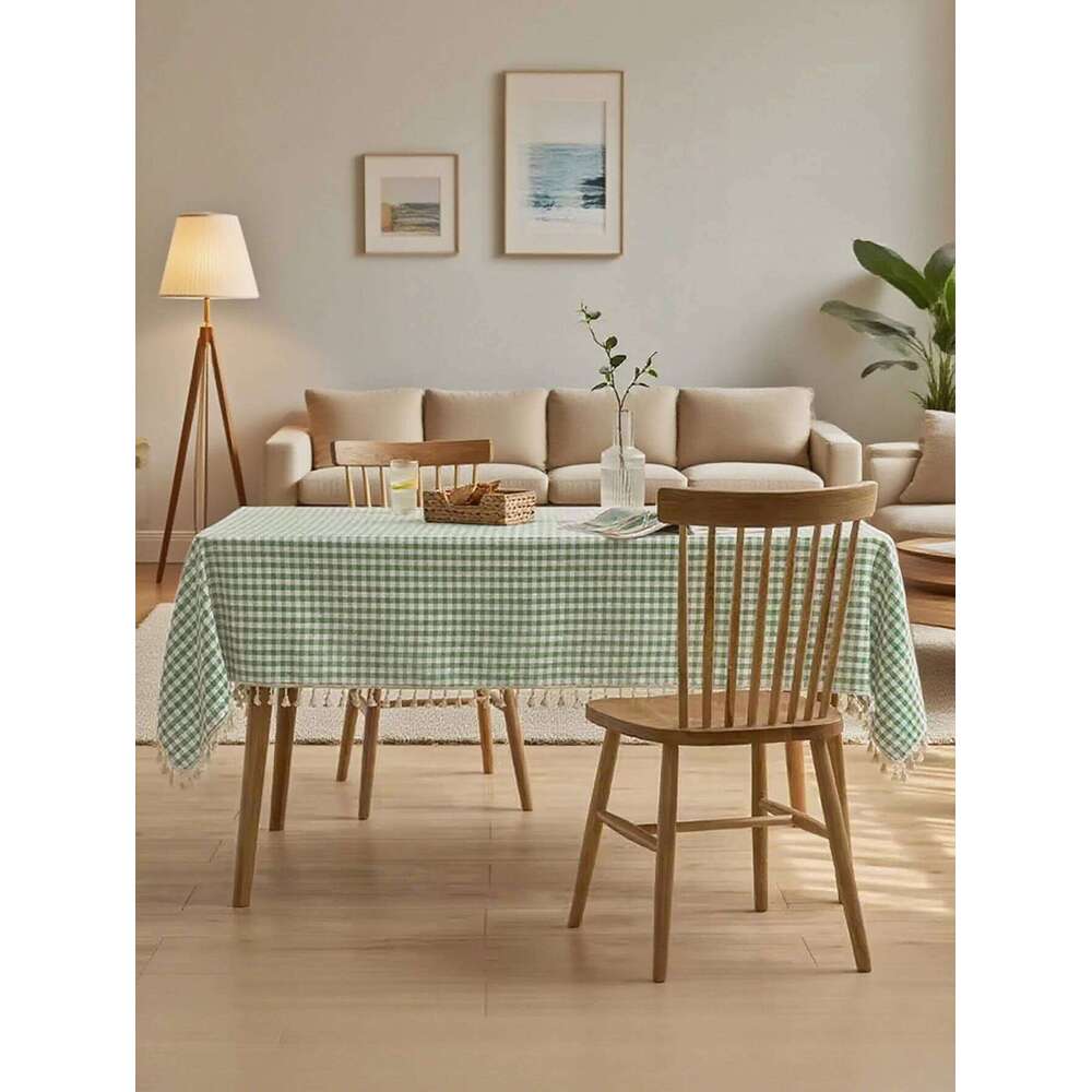 European Style Fresh Checkered Tablecloth For Kitchen, Wedding, And Holiday Dining Table Decoration