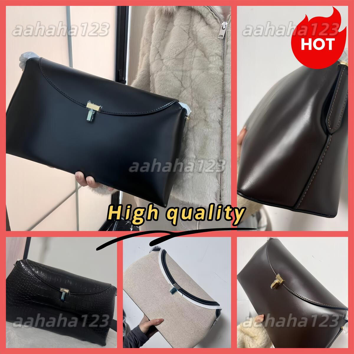 new Totem bag T Lock bag Cloud Clutch Bag Lager Handle Tote repetto Designer Handbag Women Luxury Cow Leather Shoulder Evening Bag Crossbody Purse Messenger Handbags