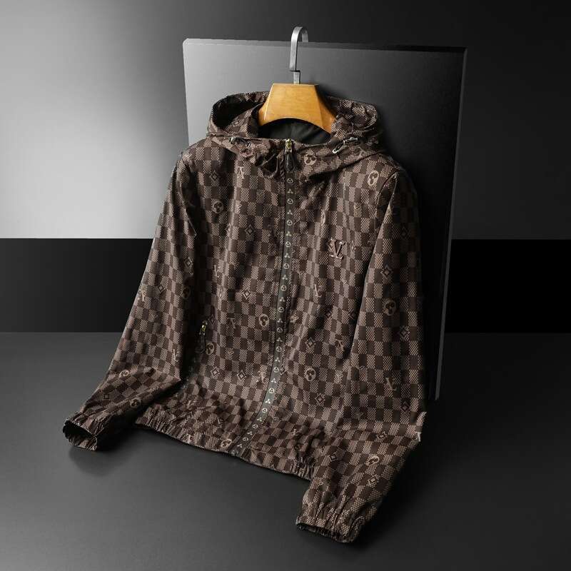Spring and Autumn luxury Mens Double-sided Trend Popular Casual Contrast Hooded Jacket H251212