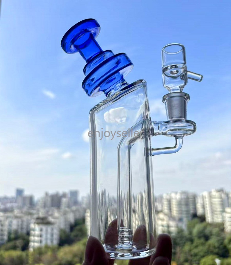 Mini Glass Beaker Unique Bongs Hookahs Smoking Water Pipes bubbler Heady water bongs Wirth 14mm bowl 8.1''