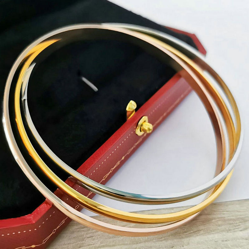 316L Titanium Steel Designer jewelry luxury Bangle men luxury screw bracelet women spring bracelets fashion gold plated Wed bracelets size 15-21 no box set