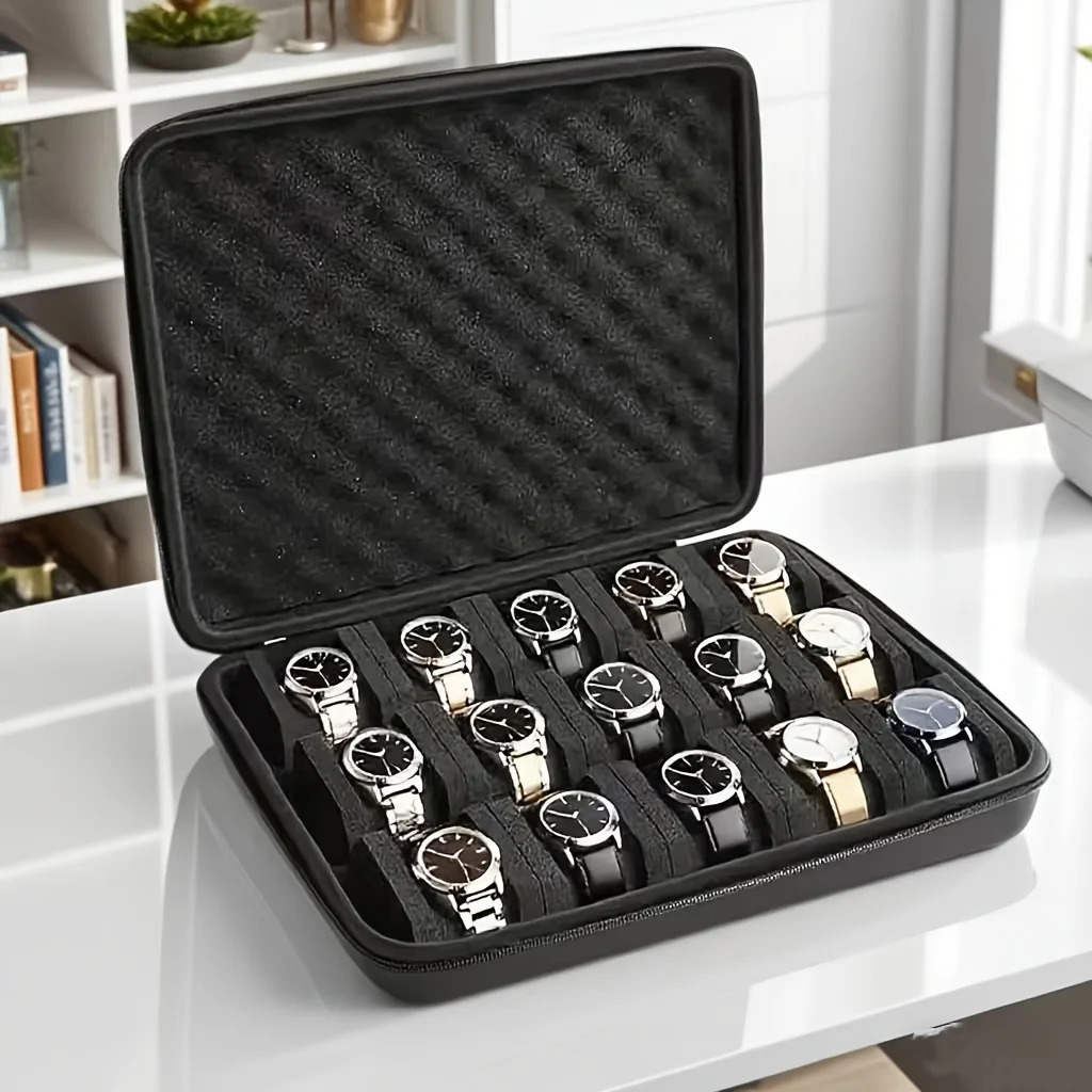 Advanced Watch Storage Box 15 Card Slot Portable Jewelry BoxDisplay Cabinet Suitable For Home 260112
