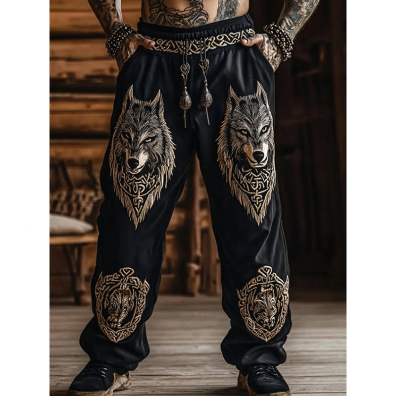 Luxury Brand Designer Clothes European And American Casual Fashion Loose Linen Wide-Leg Long Pants Digital Print Various Patterns Item No. CK