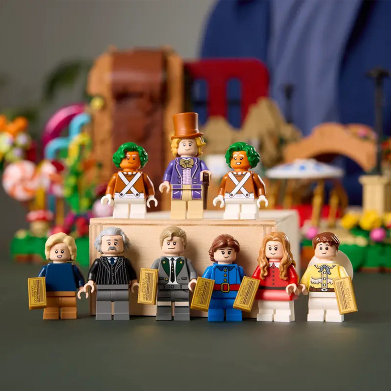 Cross-border new 21360 chocolate factory assembled building block toy gift