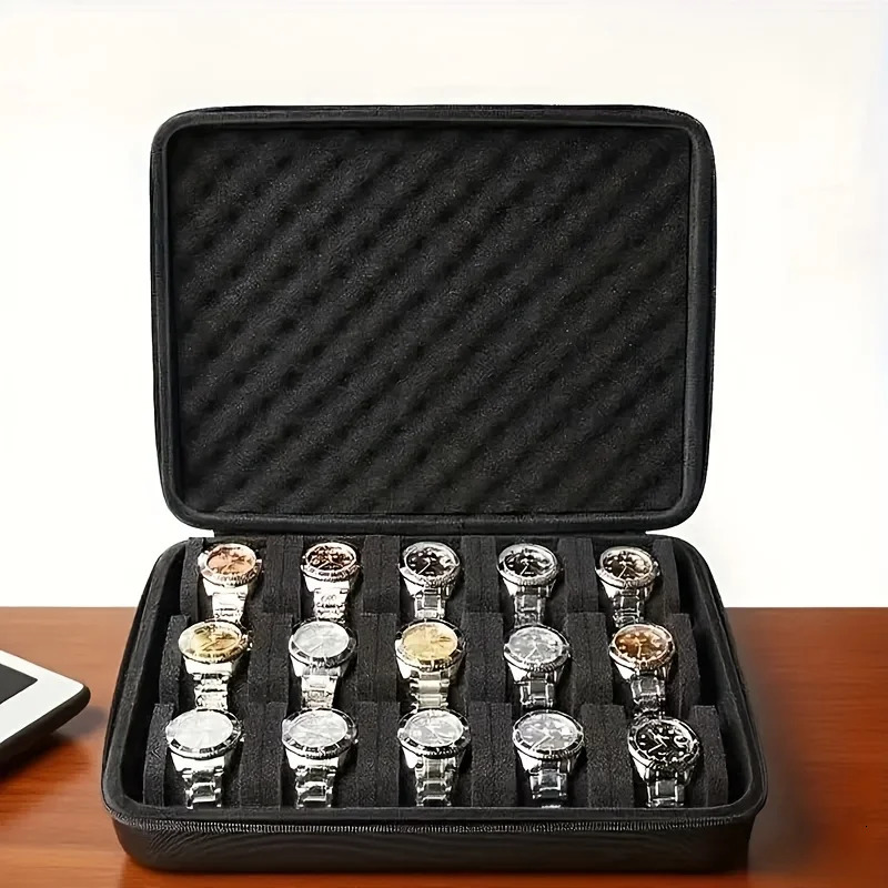 Advanced Watch Storage Box 15 Card Slot Portable Jewelry BoxDisplay Cabinet Suitable For Home 260112