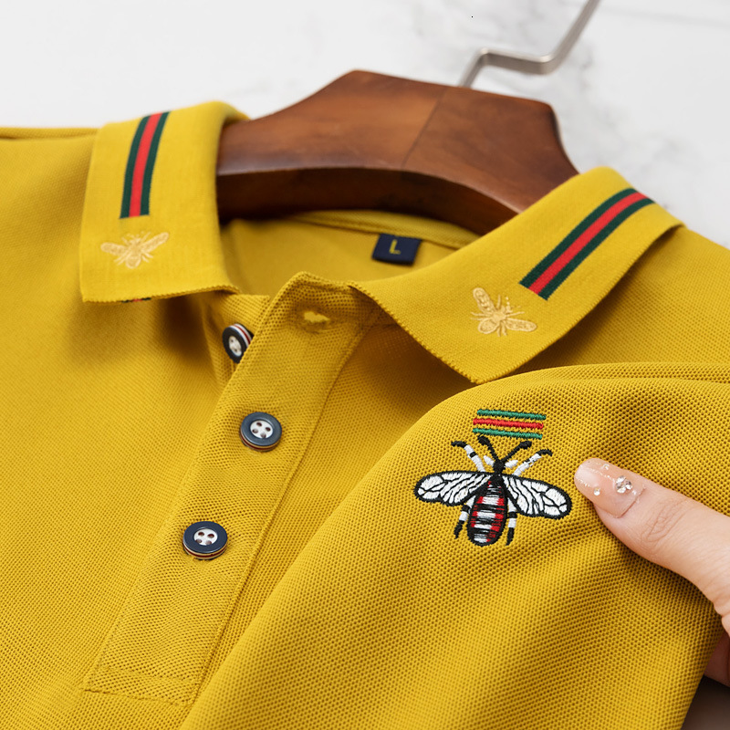 Luxury Brand Designer Clothes Summer Men's Short Sleeve T-Shirt Turn-Down Collar Plus Size Embroidered Polo Shirt Men's Loose Half Sleeve Te