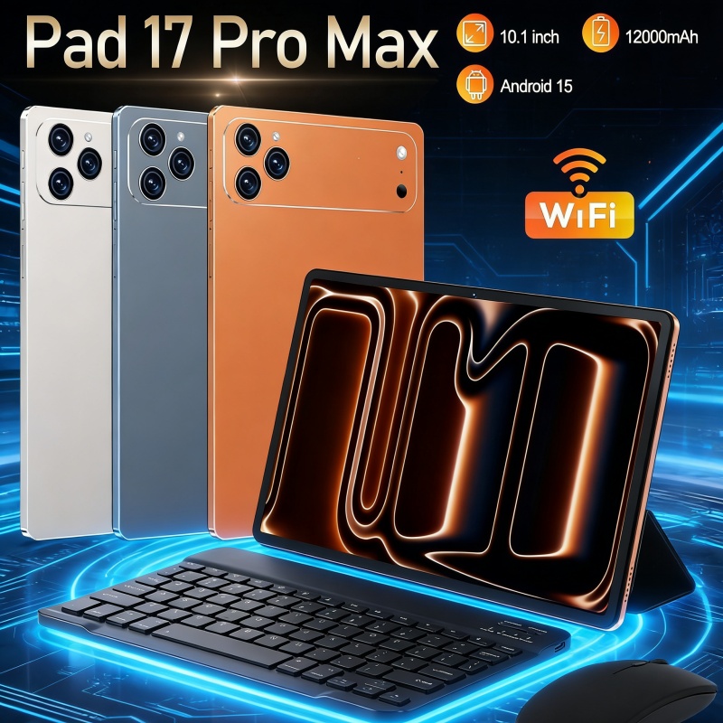 The new iPad 17 Pro Max model features 1TB of storage (with multiple storage capacities available), is a 10.1-inch Android smart tablet, and includes a SIM card slot.