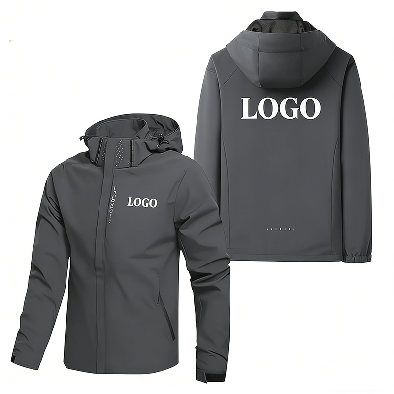 Personalized Logo Mens High-Performance Jacket with Contemporary Font Design